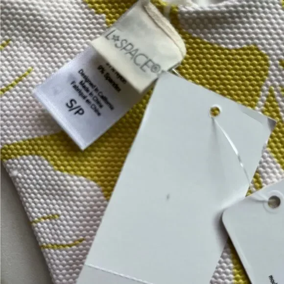 Nwt l*space jess top marigold yellow cabana bottom bitsy citrus foral set